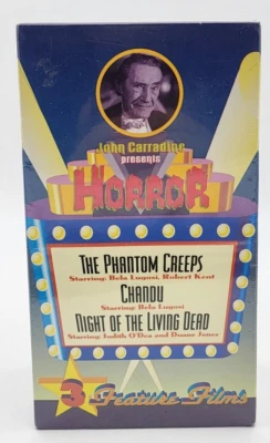 John Carradine Presents Horror 3 Feature Films (Phantom Creeps, Chandu,..) - New - Image 1 of 4