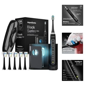 Black Series PRO – Ultra Whitening Toothbrush w UV Sanitizing Base – 5 Modes ... - Picture 1 of 7