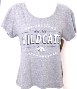 NEW New Hampshire Wildcats Gray Blue 84 SS Scoop Neck Tee T-Shirt Women's M - Picture 1 of 9