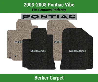 Alfombrillas delanteras Lloyd Berber para Pontiac Vibe '03-08 con Pontiac negro sobre plata Foto 1 de 4