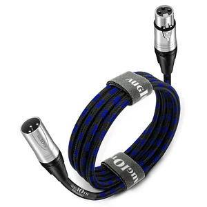 Cavo Microfono XLR a XLR Pro Maschio a Femmina Cavo XLR 3 Pin Blu Bilanciato Schermato M - Foto 1 di 12