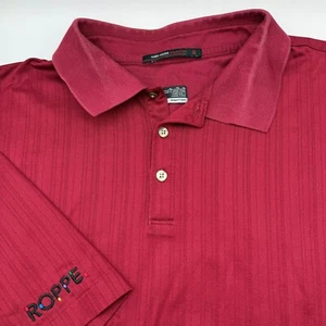 Nike Tiger Woods Collection Golf Poloshirt NikeFIT Dry Striped Burgundy Herren XL - Bild 1 von 9