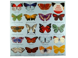 Butterflies of North America 500 Piece Jigsaw Puzzle Mudpuppy colorful complete - Picture 1 of 2