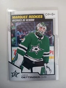 2020-21 O-Pee-Chee Jake Oettinger Marquee Rookies Dallas Stars #629 Rc - Picture 1 of 1