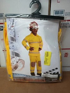 COSTUME HALLOWEEN POMPIERE TAGLIA BAMBINO 12-14 CON CAPPELLO SPEDIZIONE VELOCE/GRATUITA - Foto 1 di 4