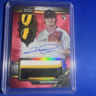 Quinn Preister 2024 Topps Triple Threads 1/1 Patch on card Auto Rookie RC DG - Image 1 of 3