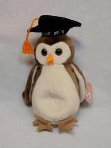 Ty Beanie Babies Wise the Graduation Owl Class of 1998 Baby Free Shipping! - Picture 1 of 1