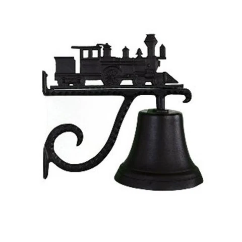 Montague Metal Products CB-1-12-SB Cast Bell With Satin Black Train Ornament Cover