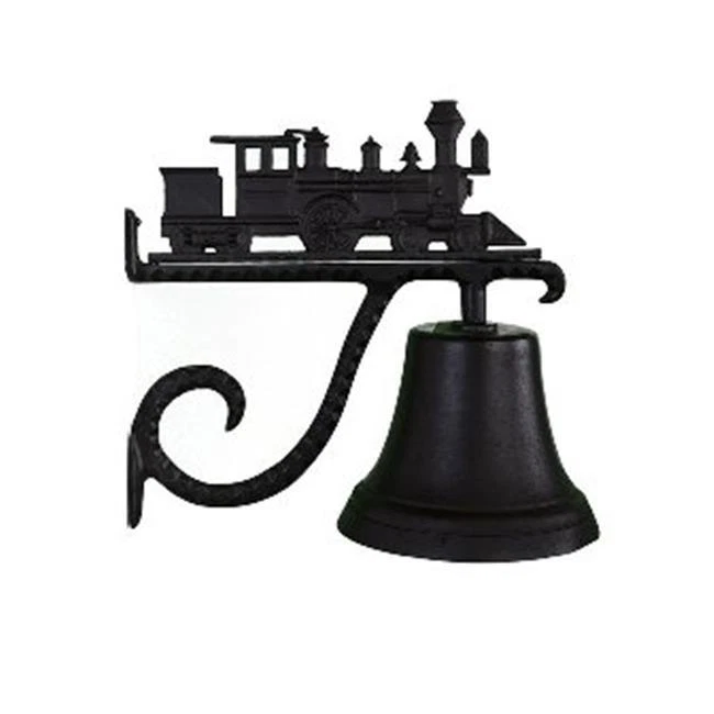 Montague Metal Products CB-1-12-SB Cast Bell With Satin Black Train Ornament - Image 1 of 1