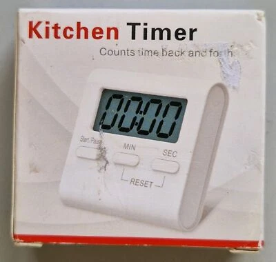 3 Pack Kitchen Timer - Counts time back and forth - White - Image 1 of 4