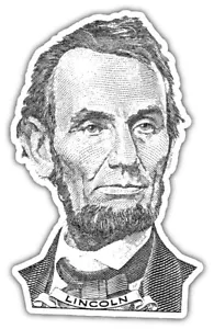 "Abraham Lincoln Politik Porträt Auto Stoßstange Aufkleber Aufkleber ""GRÖSSEN" - Bild 1 von 1