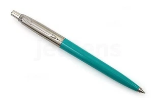 Parker Jotter Ballpoint Pen Grey Green & Stainless New Made In France - Picture 1 of 1