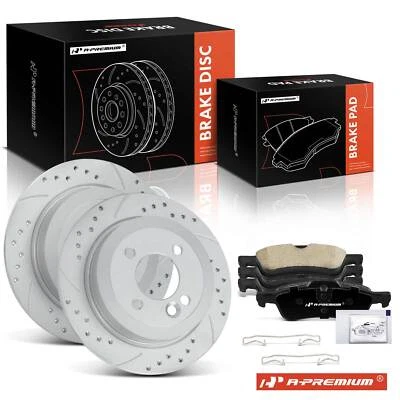 Rotor de freio traseiro perfurado e pastilha de freio de cerâmica para Mini Cooper 2002-2006 R50 R52 - Imagem 1 de 4