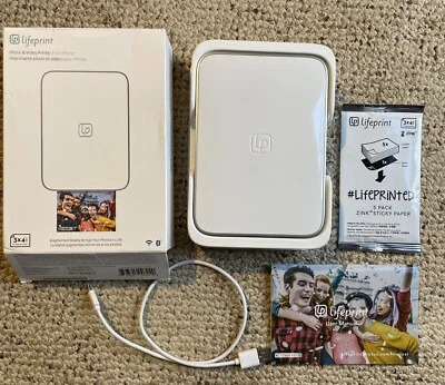 Lifeprint Portable 3"x4.5" Photo and Video Printer for iPhone (White) - Open Box - Image 1 of 4