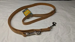 Hunter Verstellbare Führleine 2m x 16mm Nickel - Leder Natur - Bild 1 von 4