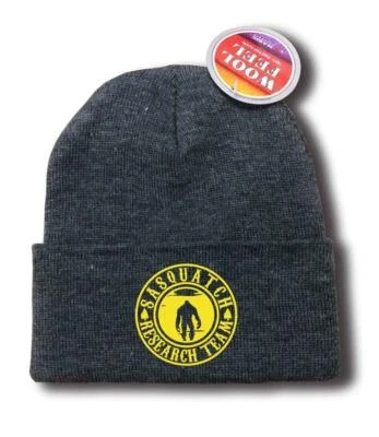 NEW MEN WOMEN PRINTED FINDING SASQUATCH RESEARCH TEAM FUNNY Snowboard SKI BEANIE - Image 1 of 4
