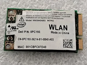 Dell XPS M1330 M1350 M1710 M2010 Mini-PCIe 54Mbps WiFi Wireless WLAN Card MOW2 - Photo 1/6