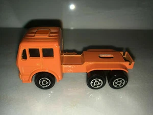 RARE VINTAGE Majorette Mercedes-Benz Garbage Truck Bright Orange - Picture 1 of 5
