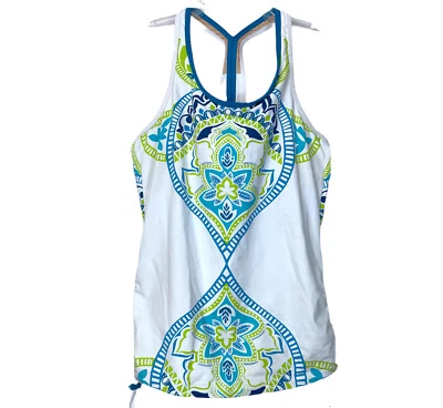 Regata Athleta Truckee Tri Ready to Run Feminina Tamanho P Branca Paisley  - Imagem 1 de 4