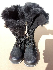 New Womens Winter Boots Snow Fur Warm Insulated Waterproof Zipper Ski Shoe 6 - Picture 1 of 10