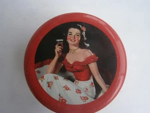 Vintage Retro Coca Cola Metal Tin Box Rita Hayworth - Picture 1 of 10