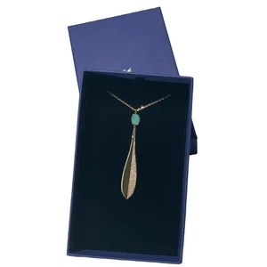 Swarovski Splendido Ciondolo Oliva Verde, Placcato Oro Nuovo - Foto 1 di 8