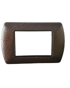 PLACCA COMPATIBILE LIVING LIGHT BTCINO RUGGINE 3 MODULI - Foto 1 di 1