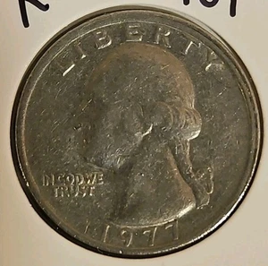 1977 Washington Quarter Collar Clash Rim Error - Picture 1 of 2