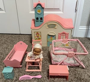1988 Galoob Bouncin Babies Vintage Lot House Doll & Accessories Playpin  - Picture 1 of 8