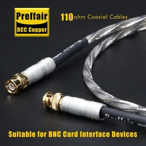 Preffair BNC75 110 Ohm Koaxialkabel OCC versilbert für Pro Audio Video Signal - Bild 1 von 44