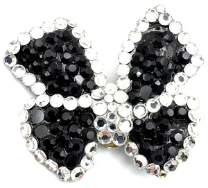 Richard Kerr Black And White Crystal Bow Earring Single - Picture 1 of 4