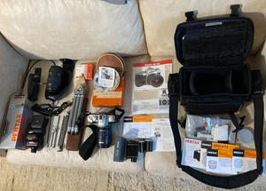 Cámara de fotos PENTAX MZ-5N +++ accesorios bolsa objetivos trípode flash instrucciones - Imagen 1 de 9