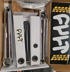 KULT 19MM CREW KURBELN 170MM CHROM passend BMX FAHRRAD 48 SPLINE 3 Stück Kurbel SE GT NEU - Bild 1 von 9