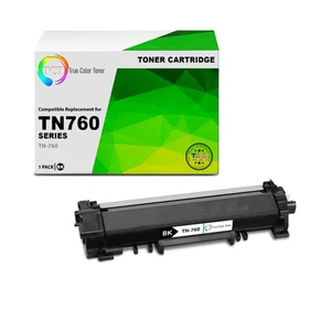 TCT TN760 TAA Compliant Compatible Toner Cartridge Replacement for Brother TN760 - Picture 1 of 6