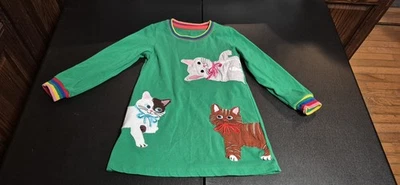 Vestido gatito verde axila a axila de 11,5 pulgadas para niña Foto 1 de 4