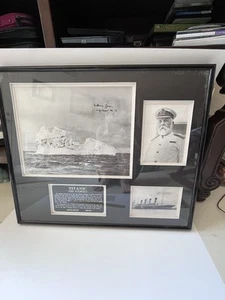 FRAMED TITATIC THE ICEBERG PICTURE AUTOGRAPH BY MILLVINA Dean - Picture 1 of 10