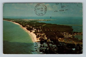 Bradenton, FL-Florida, Bradenton Beach Aerial View, c1974 Vintage Postcard - Picture 1 of 2