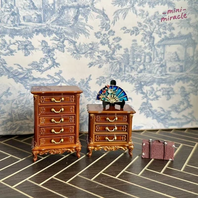 5PC 1/24 Scale Dollhouse Miniatures Furniture Chest of Drawers Vintage Accessory - Image 1 of 4
