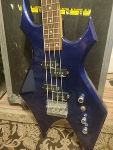 Vintage BC Rich Platinum Warlock 4 String Bass Guitar Korea 90s-00s See Details - Picture 1 of 15
