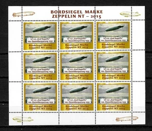Zeppelin Bordsiegelmarke LZ 127, Graf Zeppelin, Zeppelin NT 2015 Kleinbogen, ** - Bild 1 von 1