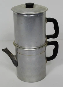 Vintage Mundus Italy Aluminum Neapolitan Flip Drip Portable MCM Coffee Maker Pot - Picture 1 of 11