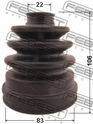 FEBEST 2001-2005 Nissan Almera Boot Inner CV Joint Kit 83x106x22 0215-JP16 - Imagem 1 de 2