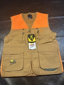 Browning Vest Men's Size L Pheasants Forever Tan Blaze Orange REACTAR  Lot - Picture 1 of 8