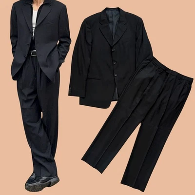 Giorgio Armani 1990s 3B Pleated Wool Suit Size XL Jacket / 36" Waist - Image 1 of 4