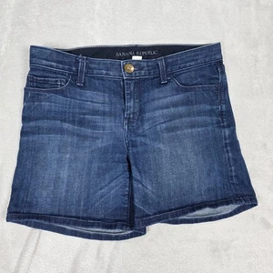 Banana Republic Shorts Womens 27R Blue Denim Cuffed Casual Stretch Classic Style - Picture 1 of 9