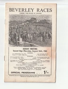 Tarjeta de carreras Beverley agosto 1965 - Imagen 1 de 1