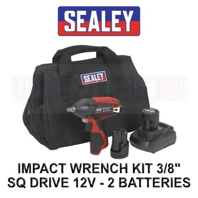 Sealey Impact Wrench Kit 3/8" Sq Drive 12V SV12 Series - 2 Batteries + charger - Image 1 of 4