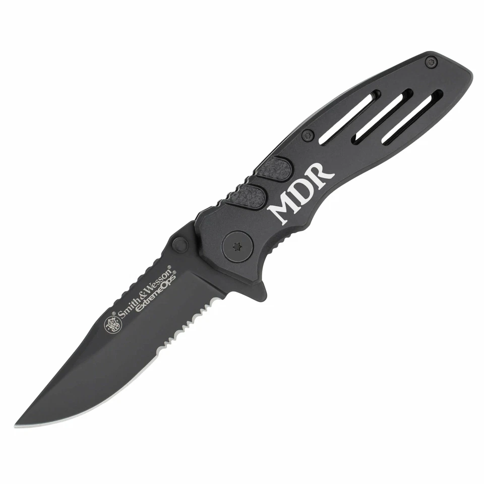 Smith & Wesson Extreme Ops Tactical SWA24S Personalized Pocket Knife, Black - Image 1 of 4