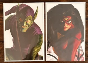 Alex Ross grüner Kobold Heiligtümer Abend #1 und Spinne Frau #5 Jungfrauen hochwertig! - Bild 1 von 3