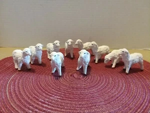Antico presepe vintage pecore animali-plastica-made in Japan~lotto/10 - Foto 1 di 5